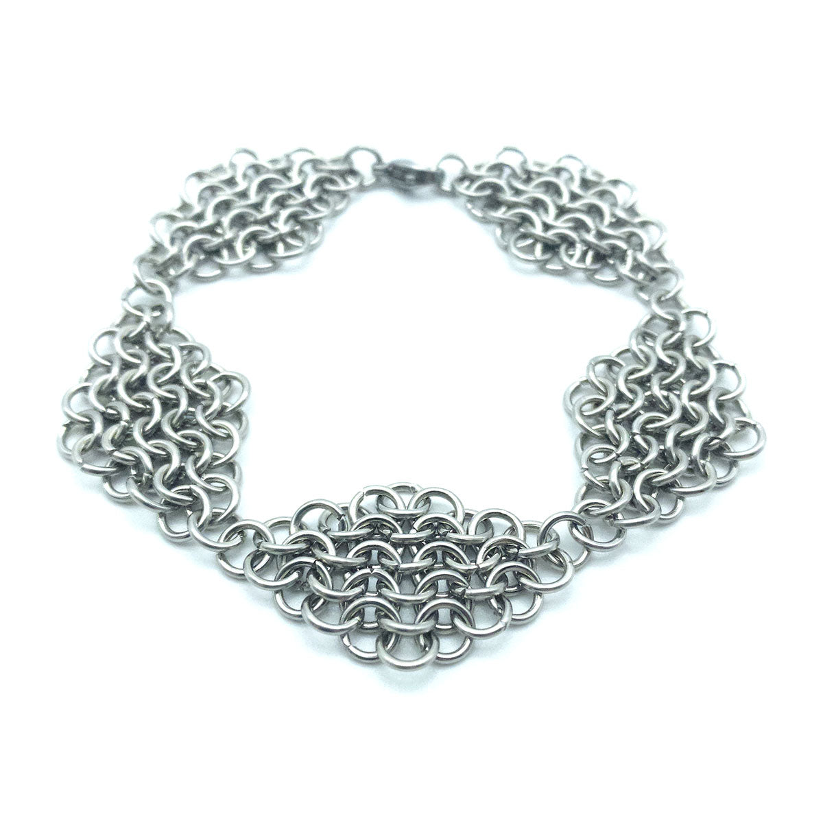 Bracciale in Maglia Inglese a Rombi